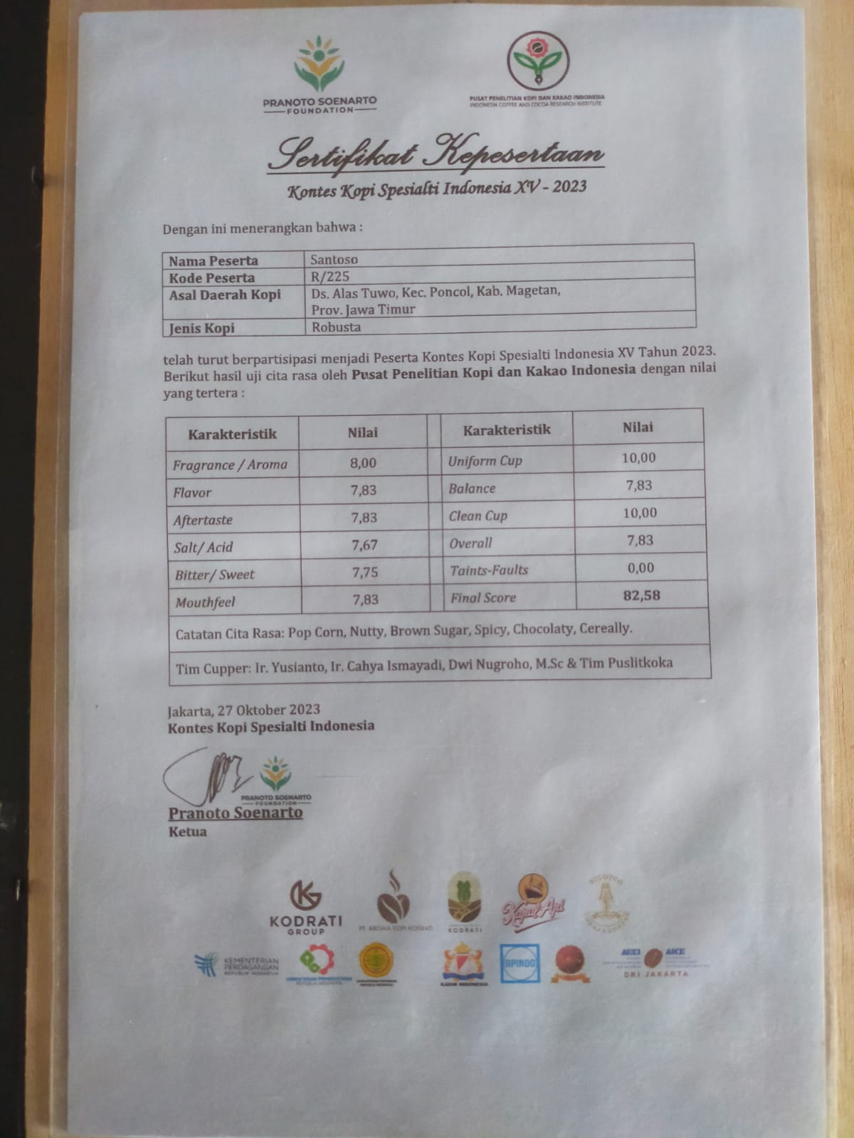 Sertifikat Kepesertaan