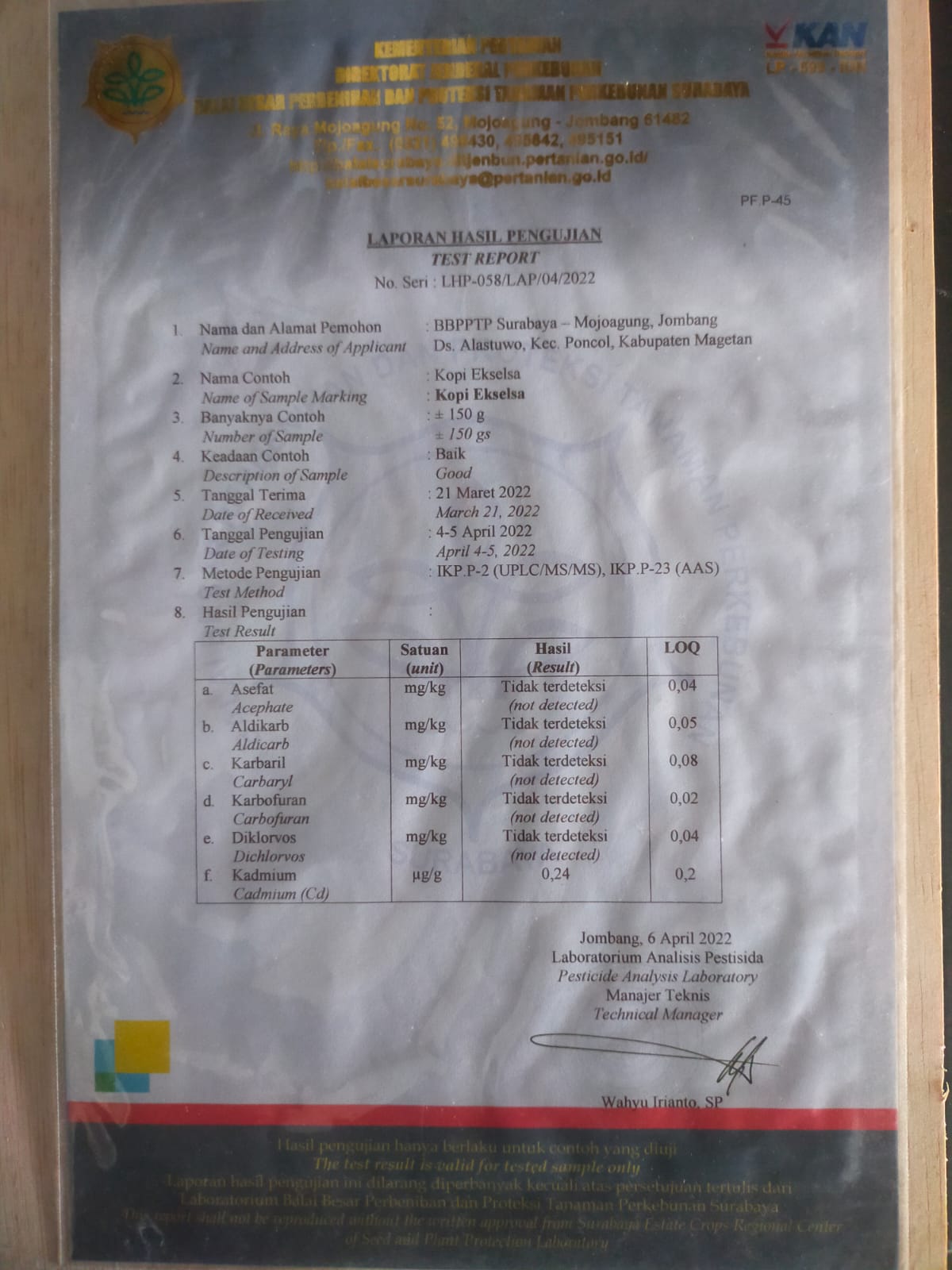 Laporan Hasil Pengujian